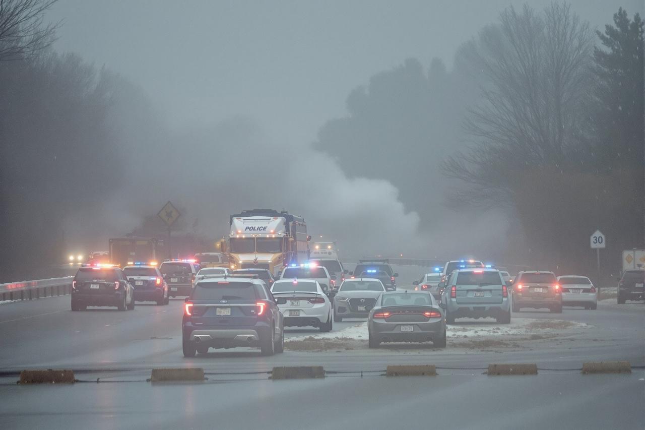 高速公路连环追尾事故：20余辆车受损，3人受伤